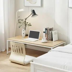 [나인홈가구]일자형 좌식 책상 컴퓨터 학생 테이블 철제 원목 데스크 1200