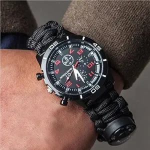 서바이벌 손목시계 생존키트 부착 호각 파이어스틱-WDAF4AE