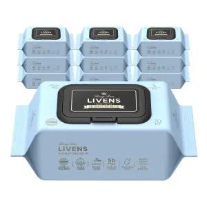 [리벤스] 시그니처 블루 센시티브 저자극 아기 물티슈 70매 10팩