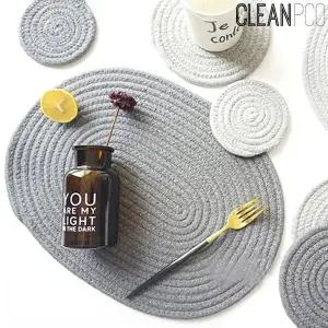 [하프클럽/셀러허브_여성트랜드패션]프리미엄 짜임 식탁매트 타원형