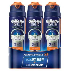 질레트 면도젤 3개 170g 프로글라이드 쉐이빙폼 면도크림