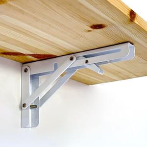 접이식선반받침대 1세트 화이트 까치발 브라켓 고정 코너 지지대 벽선반 철제 ㄱ자꺽쇠