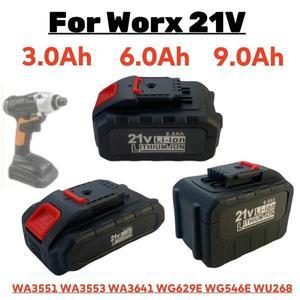 호환 웍스 전동 공구 배터리21V 3000mAh 6000mAh 9000mAh 충전식 배터리 리튬 이온 고용량