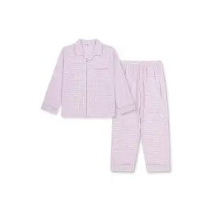 [탑텐키즈](신세계 사우스시티)25년 SS (공용) 시어서커 체크 9부 파자마 셋업 MKF5UI3011