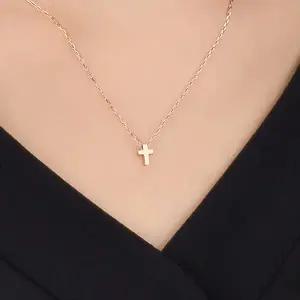 [골드모아][온주얼] 14K 미니 십자가 목걸이