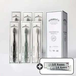 [디알해리스]영국왕실 납품 브랜드 디알해리스 클래식 초극세모 칫솔 1세트(6개입)+사은품 디알해리스치약