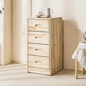 [데코라인] 나리 원목 4단 서랍장
