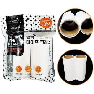 더웰 휴대용 핸들 리필 2P 테이프클리너 100mm x 3m