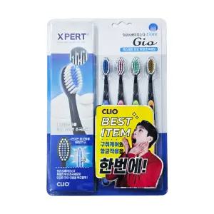 클리오 지오 항균 초극세모 칫솔 4개입