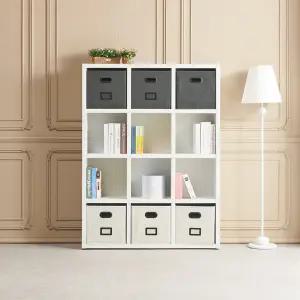 [우아미가구]레피 수납정리함 멀티 4단 책장 1200