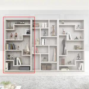 [우아미가구]비넬 인테리어 디자인 좌측책장 1000