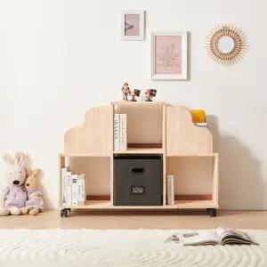 [우아미가구]보현 고무나무 원목 2단 8칸 책꽂이 수납장