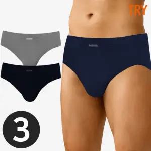 남자삼각팬티 면스판 브리프 부드러운 신축성 아빠팬티 3매입 세트