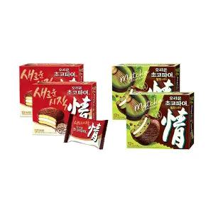 오리온 초코파이 468g, 12입, 2개 + 초코파이 말차쇼콜라 408g, 12입, 2개