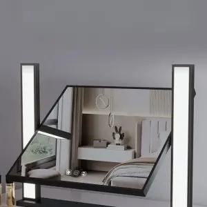 화장대조명거울 거울등 라이트 블랙 뷰티샵 원형 뷰티