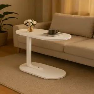 모던 인테리어 미니 사이드테이블 침대 소파 겸용 간이 티테이블 보조 탁자 c자형