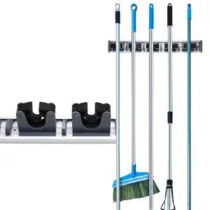 슬라이딩 알루미늄 행거 5구/밀대/걸이/보관함/거치대/마포/다용도/정리함/마대/우산/수납/걸레/가정용