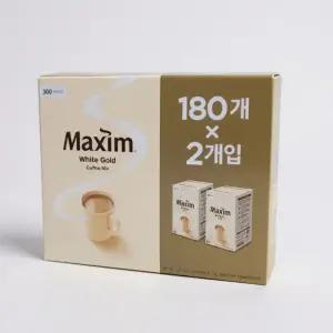 맥심 화이트골드 커피믹스 180x2박스 총360T 탕비실 사무실간식 손님접대용 믹스커피