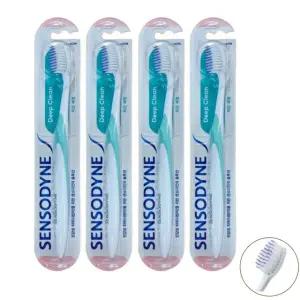 센소다인 딥클린 칫솔 시린이 초 미세모 칫솔 4개