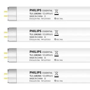 필립스 T5 형광등 900mm TL5 21W 865 주광색(푸른흰빛), 4개입
