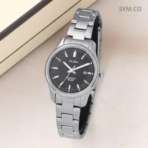 [세이코알바]알바 AH7E23X1 모던 심플 블랙 데일리 정장 여자 메탈 시계 d