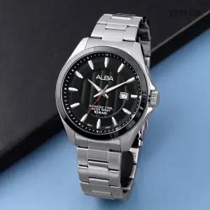 [세이코알바]알바 AS9981X1 캐쥬얼 라운드 화이트 블랙 방수 데일리 남자 메탈 시계 d