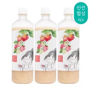 [품질보장] 성수주조 생딸기 생막걸리 6도 750mlx3 삼양주