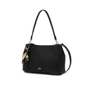 [롯데백화점]닥스 액세서리 [RIA] 블랙 소가죽 플라워 참장식 숄더백 M DCBA6E552