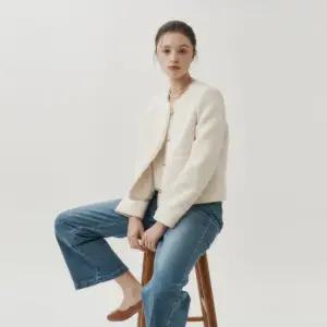 [코인코즈][정가283,000원]코인코즈 노카라 라운드넥 트위드 울 자켓_DW5SJ106