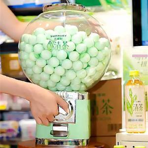 베이지 사탕뽑기 원형 뽑기기계 랜덤추첨기 캡슐 가챠 머신