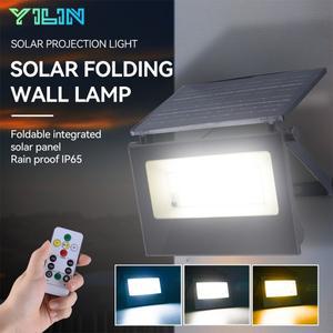 간판투광기 접이식 LED 태양광 투광등 10W 20W 30W IP65 방수 아웃도어 스포트라이트 벽등 리모컨  정원 벽