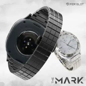 [퍼슬랏] 더 마크 삼성 갤럭시워치8 프리미엄 메탈스트랩 메탈 밴드 스마트워치 사이즈M