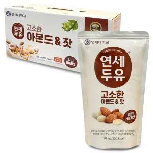 연세두유 고소한 아몬드&잣 파우치 190ml 20팩 / 칼슘, 시니어