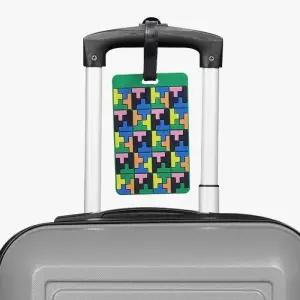 [라일리] Rly 네임택 수화물 패턴 실리콘 태그 미니퍼즐 캐리어