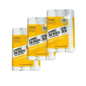 노브랜드 3겹 롤 화장지 33m (30롤) 3개