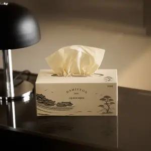 담이연 먼지없는 대나무 천연펄프 미용티슈 무형광 친환경 페이셜 갑티슈 220매 3개