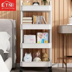 3단 4단 이동식 트롤리/수납/바퀴/세탁실/세탁/화분/트레이/북트롤리/이동/수납장/트로리/선반/이동형/주방