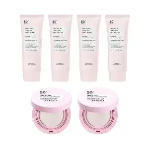 아트델리 멜라컷 톤업 선크림 50ml x4 + 선쿠션 15g x2