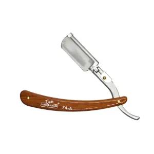 클래식 우드 일자 면도기 빈티지 감성 우드 원목 손잡이 핸들 바버 이발소 수동 면도기