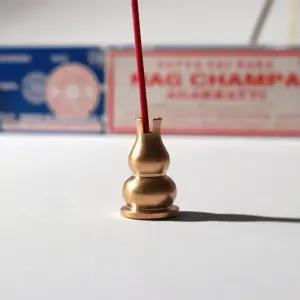 인센스 홀더 조롱박 황동 향 피우기 나그참파 꽂이/향꽂이/향받침/향꽃이/향홀더/거치대/스틱/가정용/거치