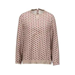 [벨리시앙](하남점)니트 배색 밑단 셔링 포인트 라운드넥 블라우스 2종 택1 BL3110