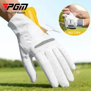 PGM 1pcs 남자 골프 장갑 교정 자세 양피 안티 슬립 통기성 단일 왼손 ST038