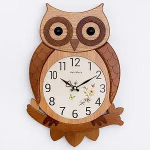 [하프클럽/셀러허브]원목 부엉이 벽시계