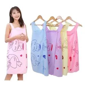 (이거찜)캐릭터 원피스 타올 샤워가운 샤워타올 샤워타올 샤워가운 가운