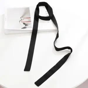 남녀 멋스러운 슬림 롱 타이 스카프 블랙 타이스카프 타이스카프 롱넥타이