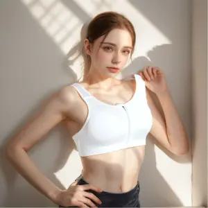 비바커브 러닝 앞지퍼 가슴압박 런닝 스포츠 브라탑 스포츠브라