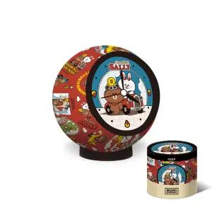 145피스 브라운 앤 프렌즈 입체시계 퍼즐캐릭터 어린이선물 책상 직소 취미 그림 탁상