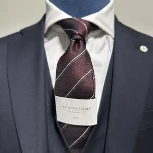 [갤러리아] 지이크 4계절 와인 실크 코튼 레지멘탈 넥타이 (PIATA0112)