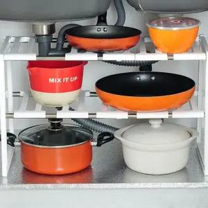 주방 선반 하부장 2단 정리대 싱크대 선반 수납 수납장 선반대 다용도