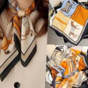 직장인 여성 사각 스카프 데일리 실크스카프 봄가을 선물 패션